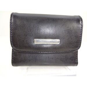 NWT Moda Bella Black Tri Fold Wallet‎ Snap Closure Coin Pocket Card Slot
